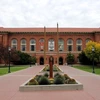 Outside of Old Main Library at the University of Arizona.